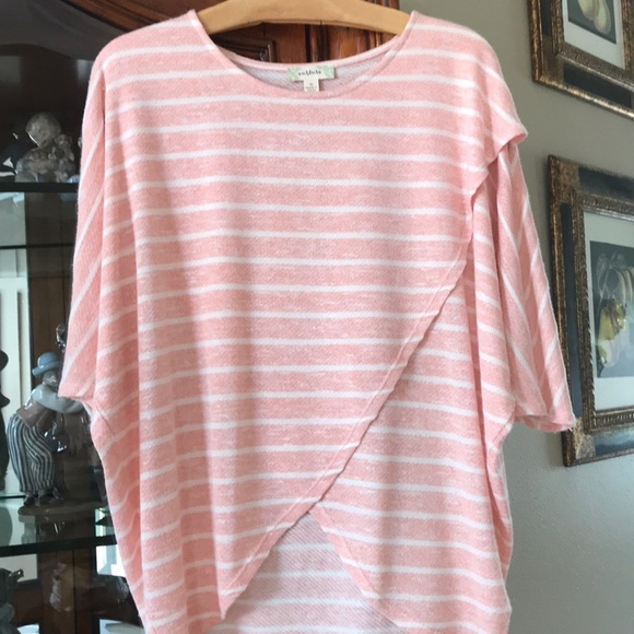 Nurture pull over peach / white TOP - Picture 1 of 4